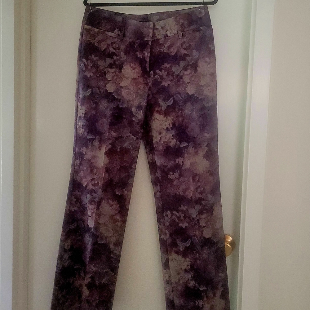 Karen Kane Purple Patterned Pants